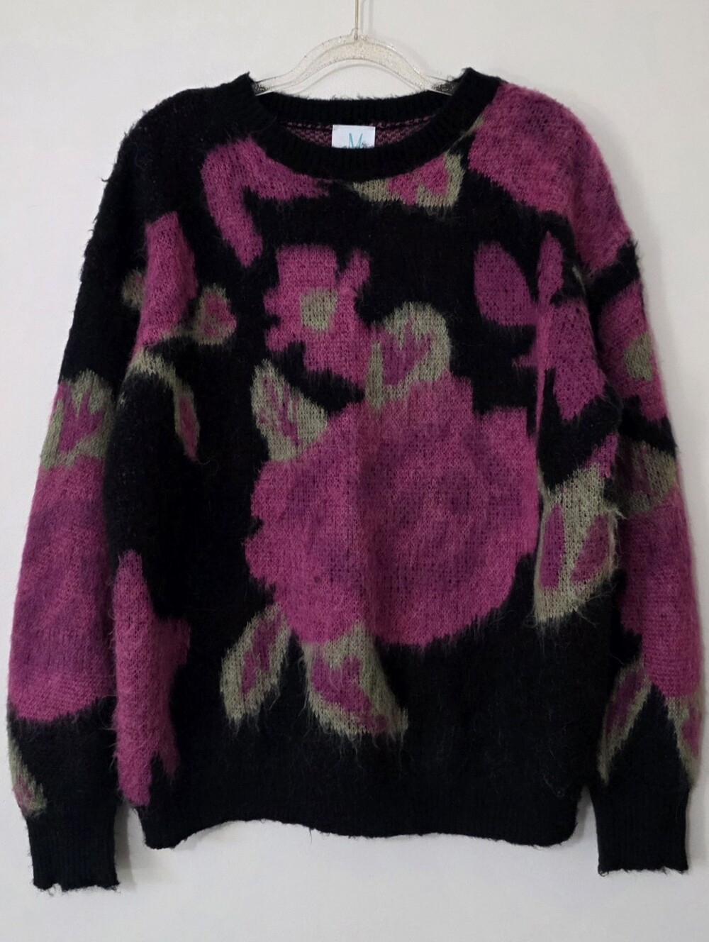 Shop The Mint Moody Floral Wool Blend Sweater Dark Romance Whimsigoth Medium
